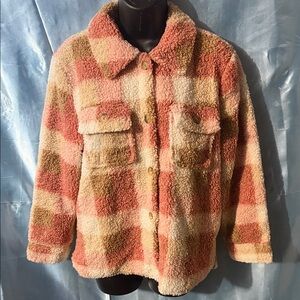 Wonder Nation Girl Plaid Shacket Girls Size XL